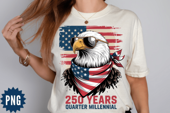 250 Years Eagle Patriotic Vintage PNG: A Design Asset for the 250th Anniversary