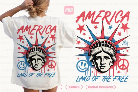 A Bold Visual Statement: The America Land of the Free PNG