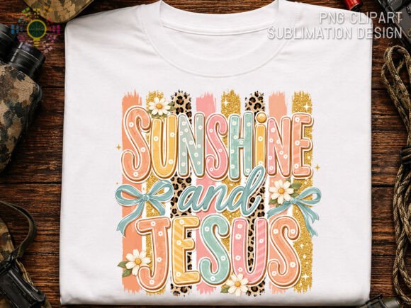 Blending Faith and Modern Style with Sunshine and Jesus Glitter Brushstroke