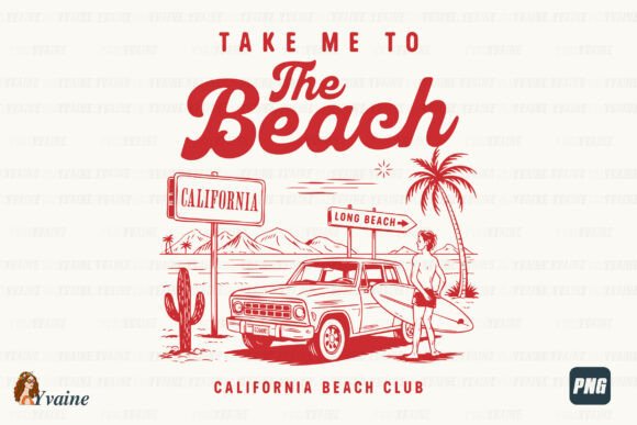 Capturing West Coast Nostalgia: The California Beach Surf Club PNG