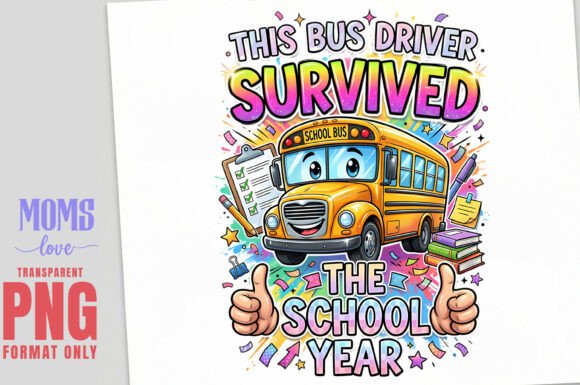 Celebrate School Year Survival with This Bus Driver PNG