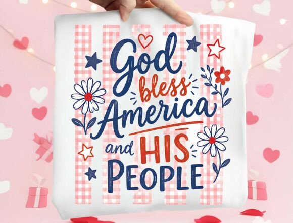Christian Patriotic Sublimation Design: Faith Meets American Pride