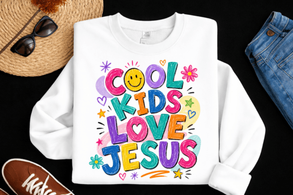 Cool Kids Love Jesus Christian Faith PNG: Faith-Filled Fun for Your Creative Projects