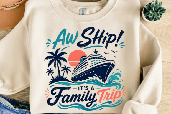 Cruise Family Trip Funny PNG: Set Sail with Humor