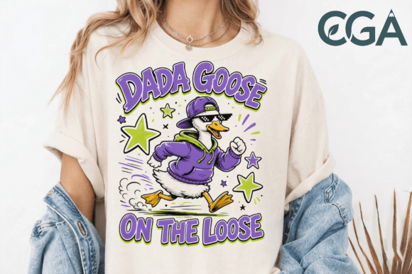 Dada Goose Purple on the Loose: A Bold Digital Design