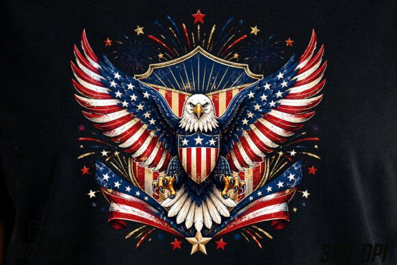 Eagle Patriotic: 250 Years of America PNG for Bold Design