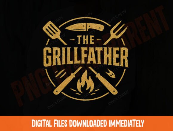 Grillfather PNG: Funny BBQ Dad Design for Projects