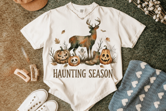 Haunting Season T-shirt Designs Png: Rustic Halloween Appeal