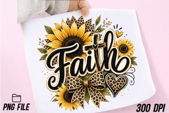Leopard Faith Sunflower Christian PNG: A Bold Blend of Nature and Spirituality