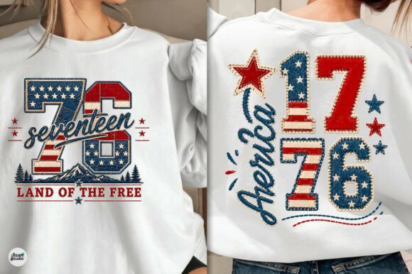 Patchwork 4th of July PNG: A 1776 America Design