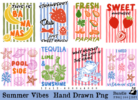 Summer Vibes Hand Drawn Png Bundle: Your Go-To Design Asset