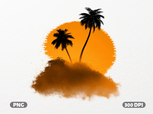 Tropical Palm Tree Sunset PNG: Capturing Paradise in Your Design