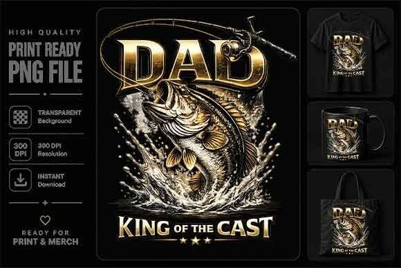 Unleashing the Outdoors: Dad Fishing Shirt PNG
