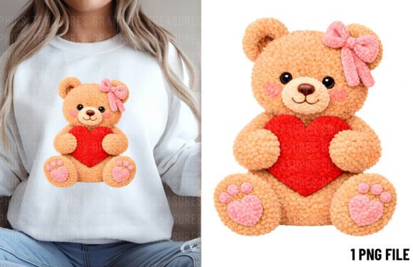 Valentine's Day Teddy Bear PNG Clipart for Your Projects
